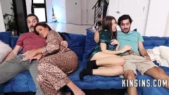 play Stepmom and Teen Girlfriend Join No Nut November Foursome